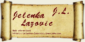 Jelenka Lazović vizit kartica